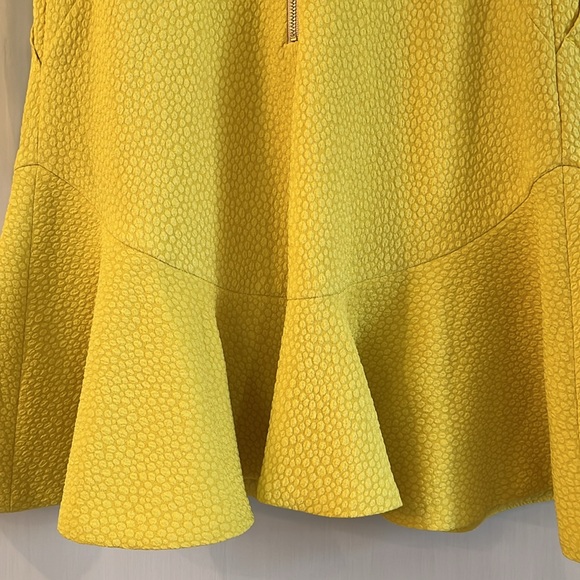 EUC yellow lace bodice fit and flare shorter dress from Three Floor. - Picture 13 of 16